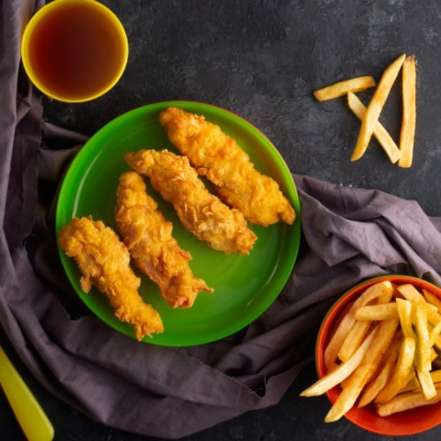 Kid's Chicken Tenders With Fries (3 Pieces).
