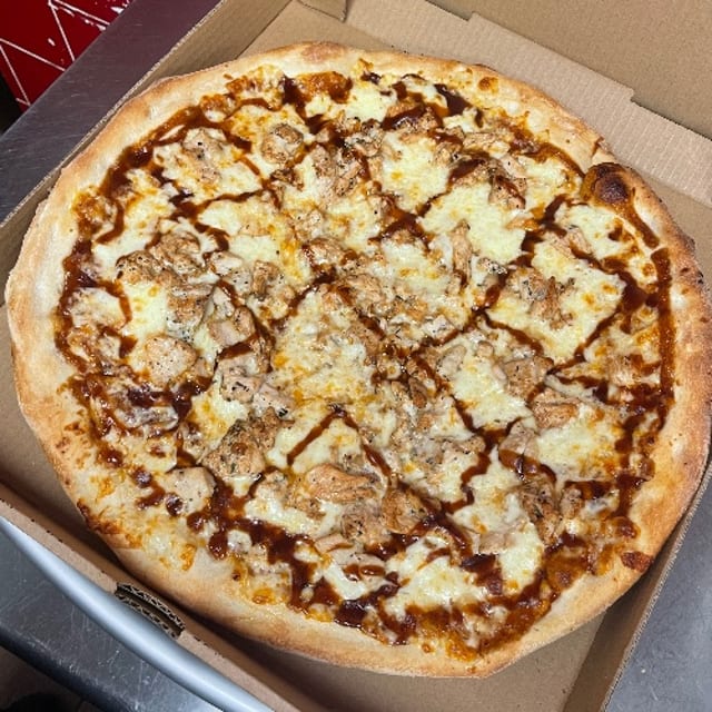 Chicken BBQ Pizza.